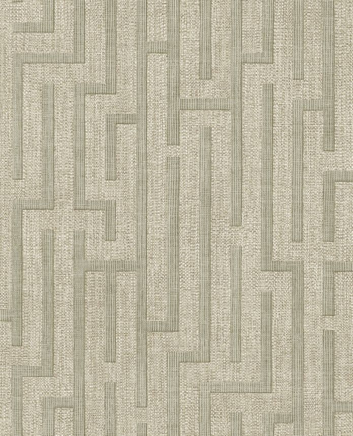 Wallpaper, grey-beige-green, fabric imitation, 350532, Riviera Maison, Eijffinger