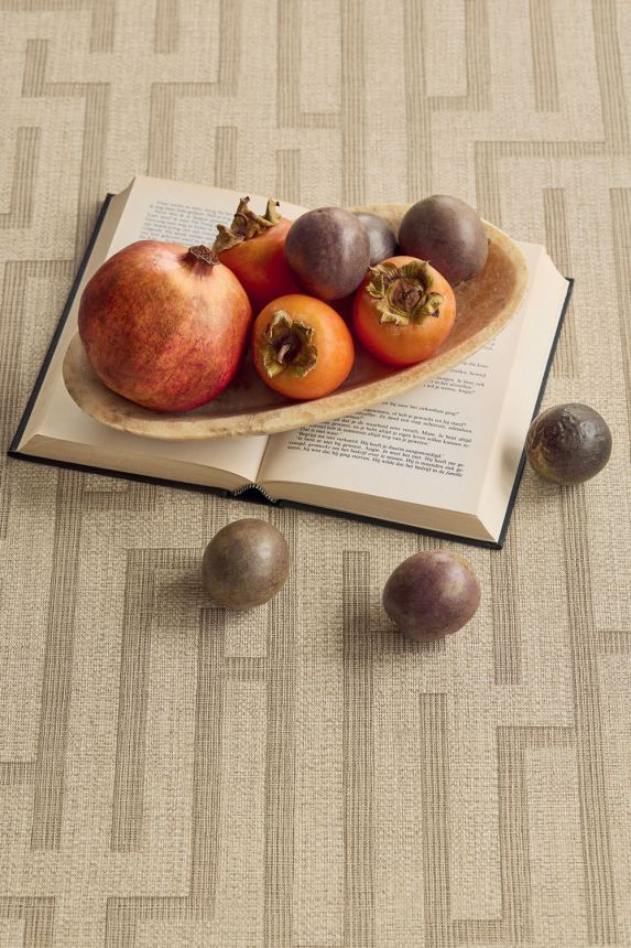 Wallpaper, brown, fabric imitation, 350533, Riviera Maison, Eijffinger