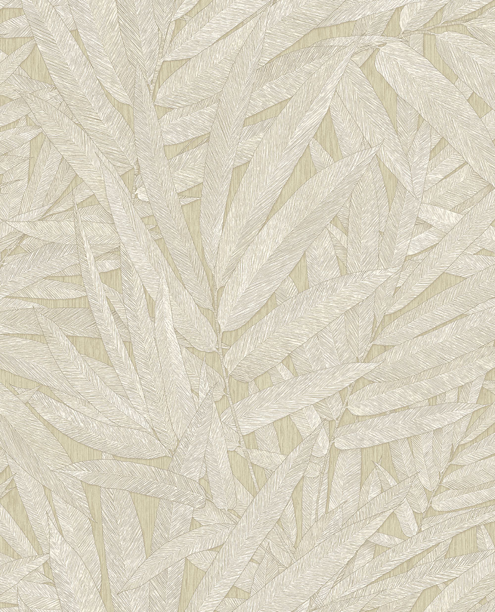 Wallpaper, cream-beige, leaves, 350541, Riviera Maison, Eijffinger