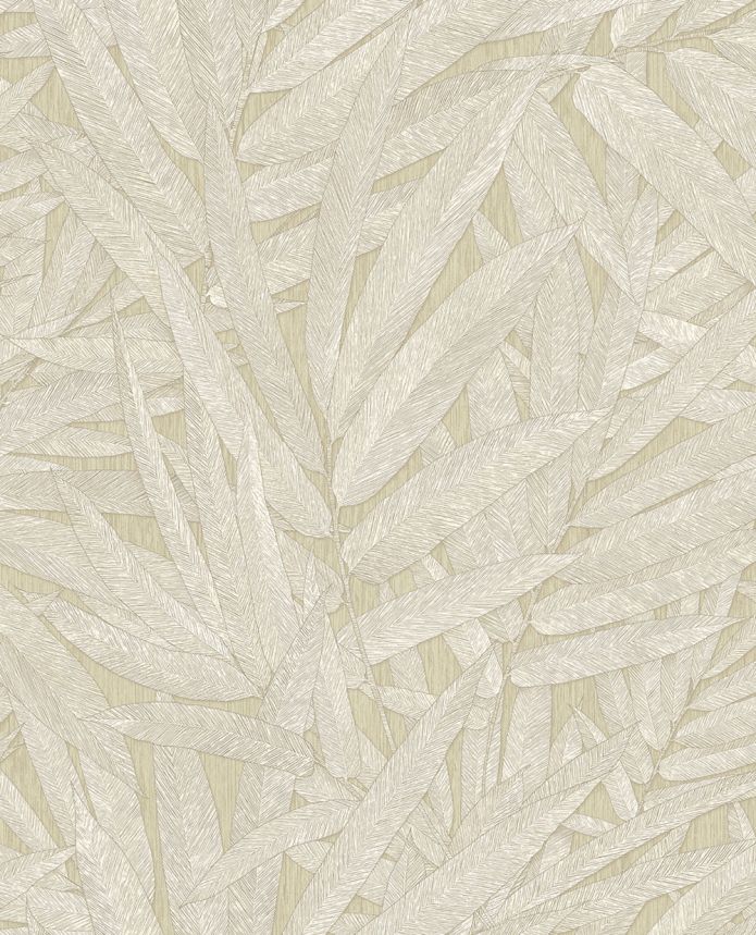 Wallpaper, cream-beige, leaves, 350541, Riviera Maison, Eijffinger