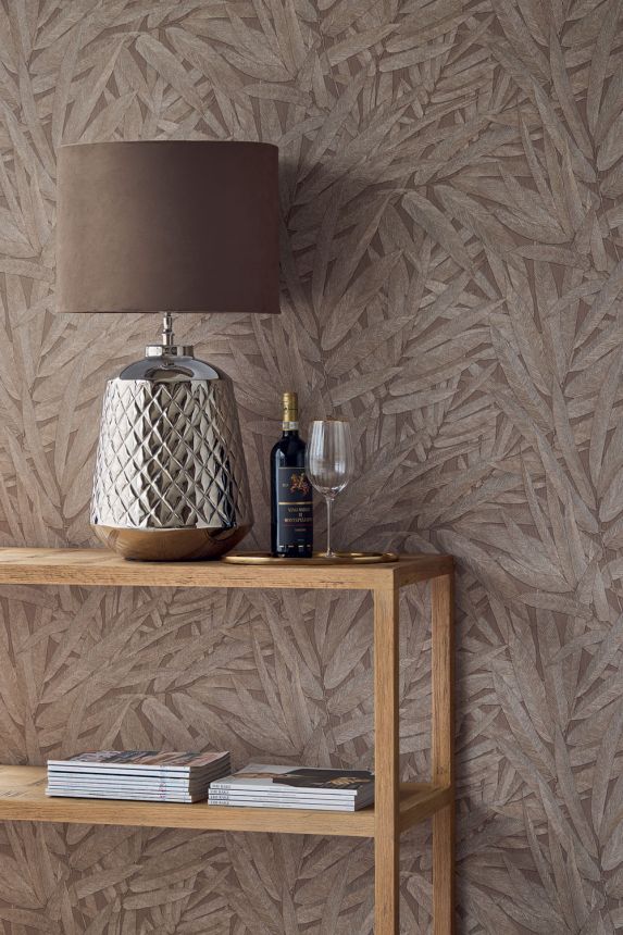 Wallpaper, brown, leaves, 350543, Riviera Maison, Eijffinger