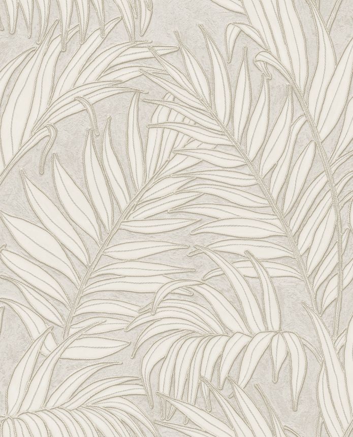 Wallpaper, grey-beige, leaves, 350551, Riviera Maison, Eijffinger