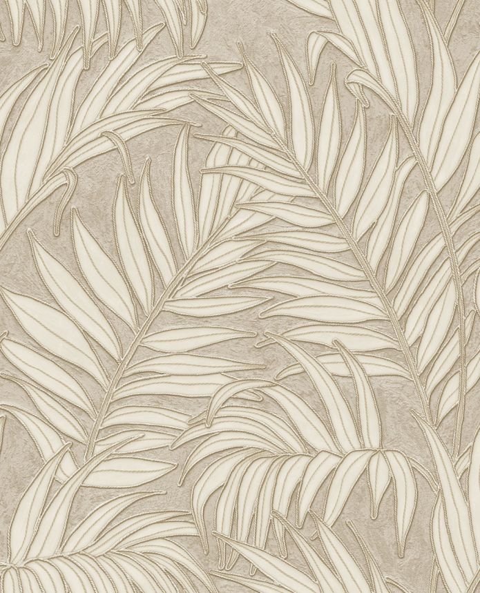 Wallpaper, brown-beige, leaves, 350553, Riviera Maison, Eijffinger