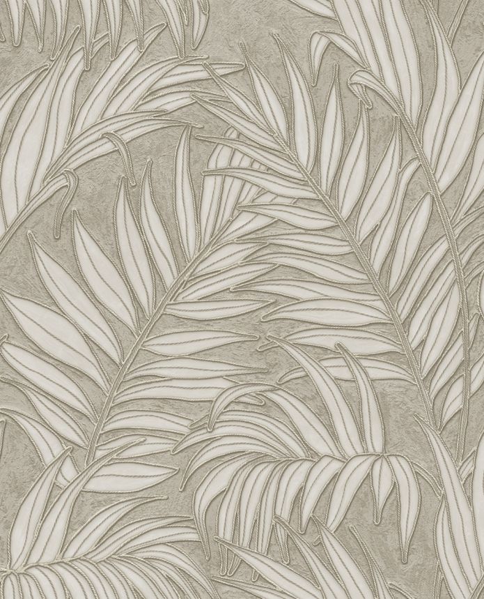 Wallpaper, brown-grey, leaves, 350554, Riviera Maison, Eijffinger
