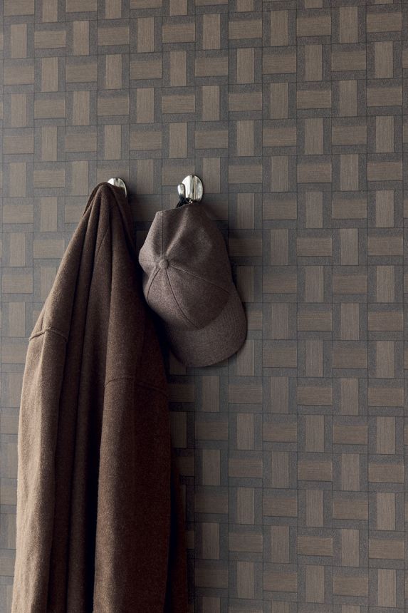 Wallpaper, brown, panel imitation, 350566, Riviera Maison, Eijffinger
