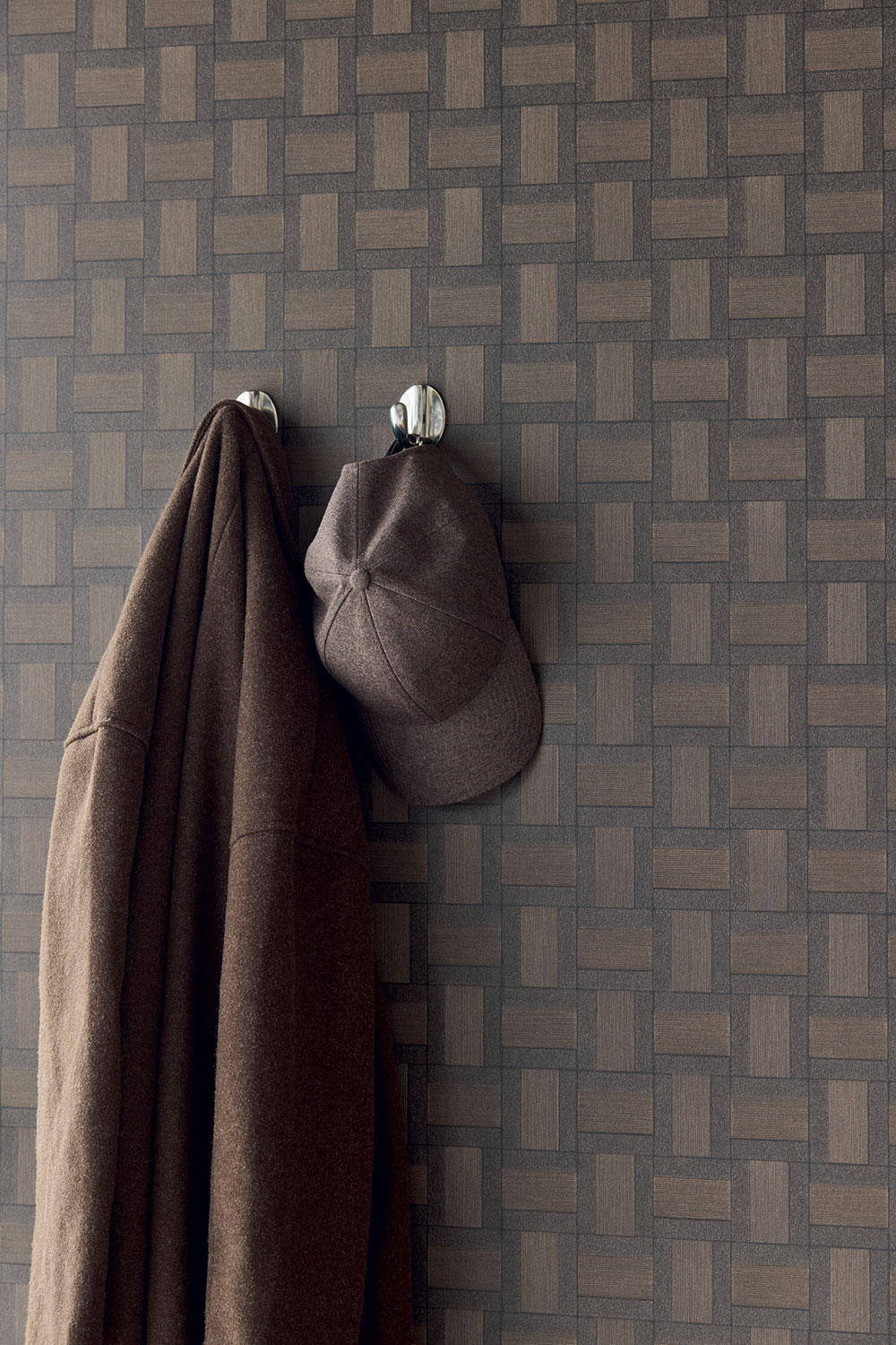 Wallpaper, brown, panel imitation, 350566, Riviera Maison, Eijffinger