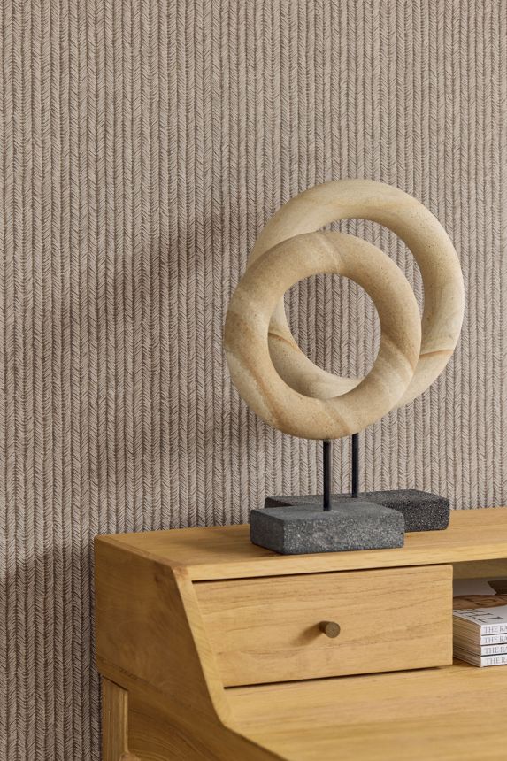 Wallpaper, brown, natural mat imitation, 350575, Riviera Maison, Eijffinger