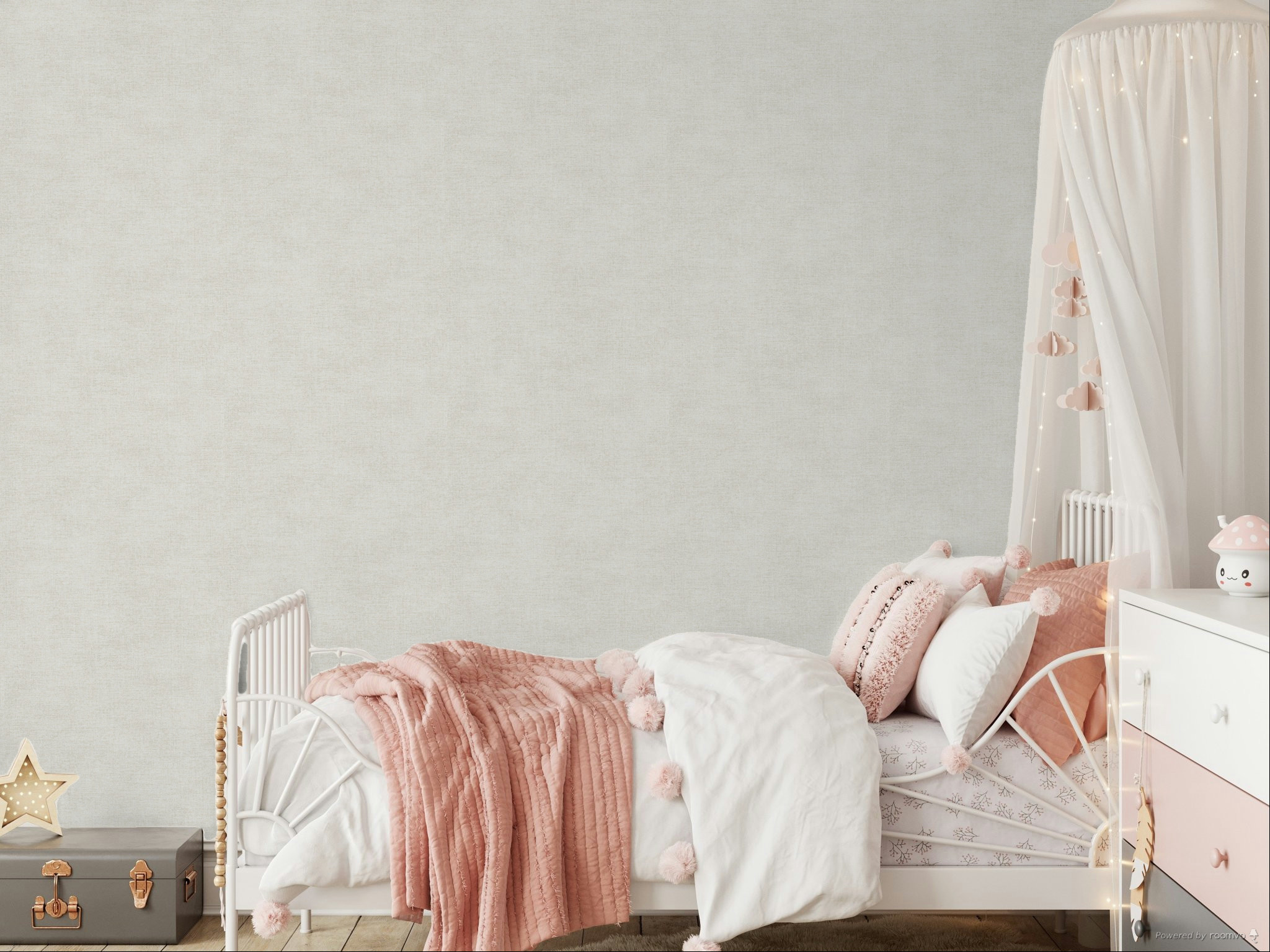 Wallpaper, cream, fabric imitation, 350595, Riviera Maison, Eijffinger