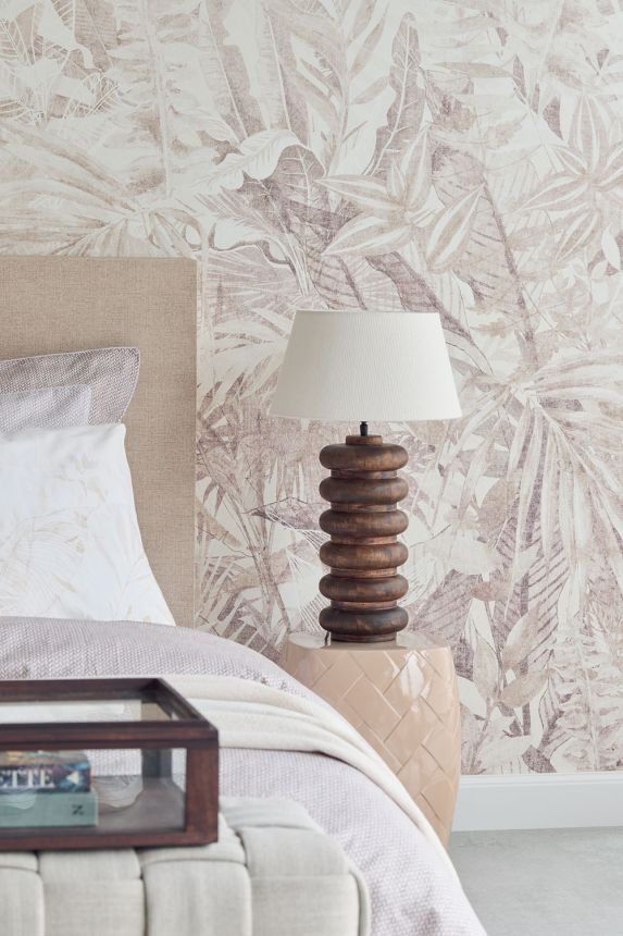 Mural wallpaper, brown, leaves, 350708, Riviera Maison, Eijffinger