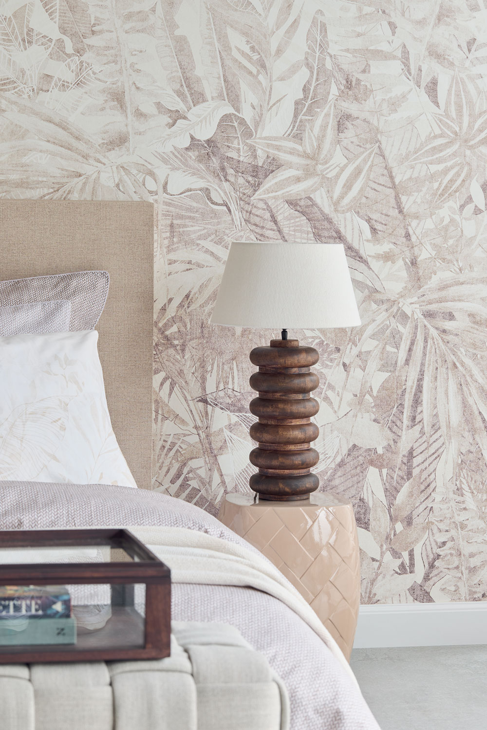 Mural wallpaper, brown, leaves, 350708, Riviera Maison, Eijffinger