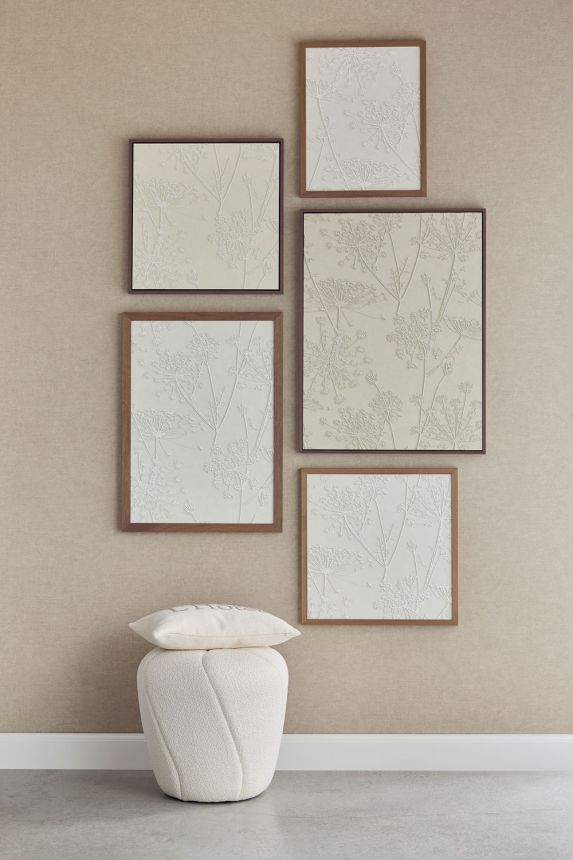 Wallpaper, cream, fabric imitation, 350580, Riviera Maison, Eijffinger