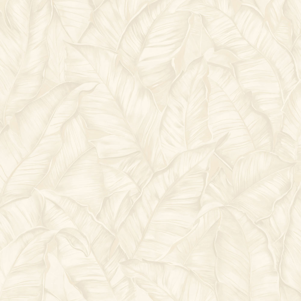 Luxusní vliesová tapeta na zeď, bílo-krémová, listy, Z30308, Casa 8, Trussardi 