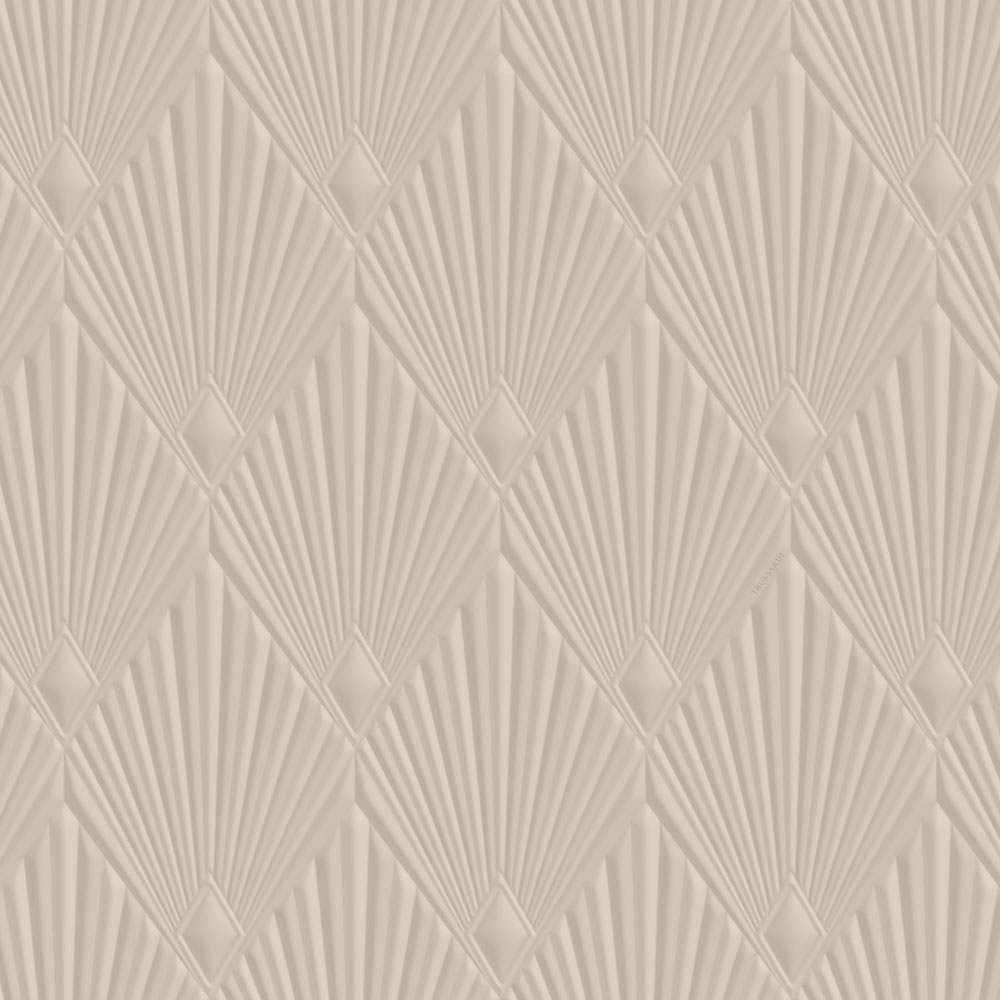 Luxury geometric wallpaper, brown-beige, Art Deco, Z30312, Casa 8, Trussardi