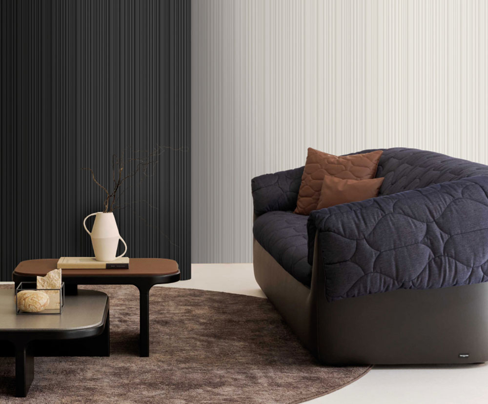 Luxury wallpaper, grey-black, stripes, Z30323, Casa 8, Trussardi