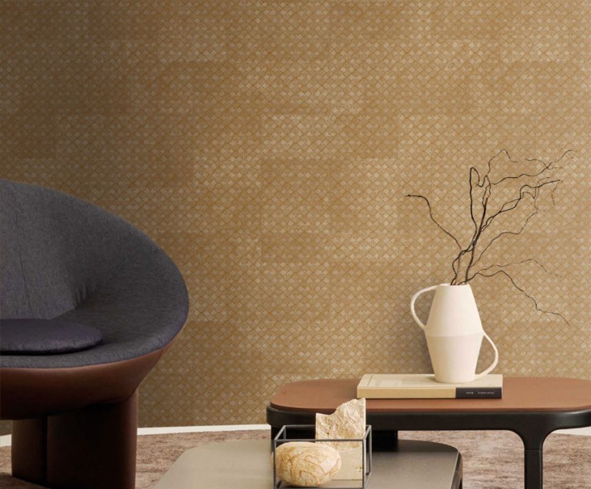 Luxury geometric wallpaper, brown, Z30348, Casa 8, Trussardi