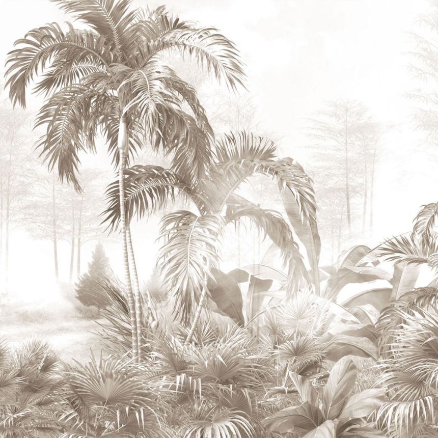 Luxury wall mural, brown-beige, palms, Z30361, Casa 8, Trussardi