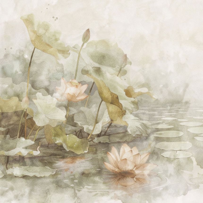 Luxury wall mural, water lilies, Z30369, Casa 8, Trussardi