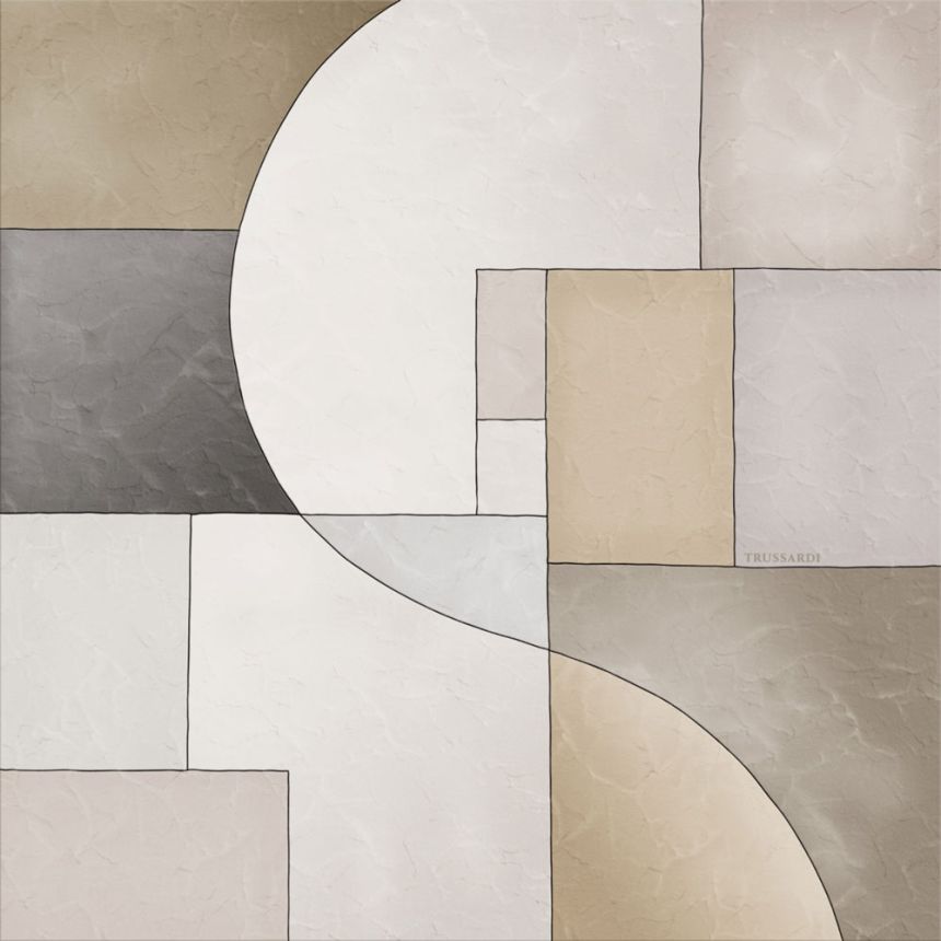 Luxury geometric wall mural, Z30377, Casa 8, Trussardi