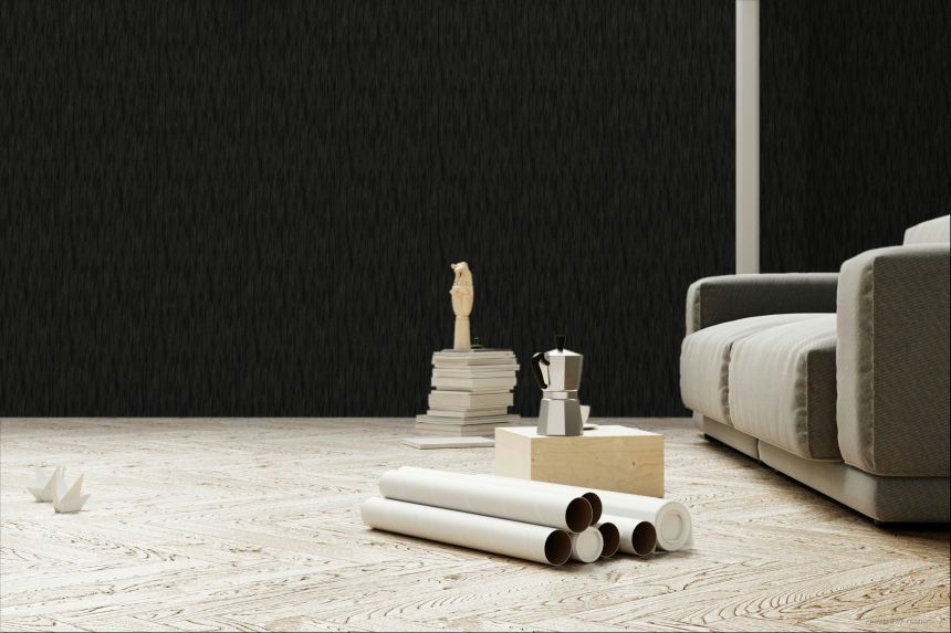Luxury wallpaper, black, fabric imitation, Z20109, Casa Chic, Zambaiti Parati