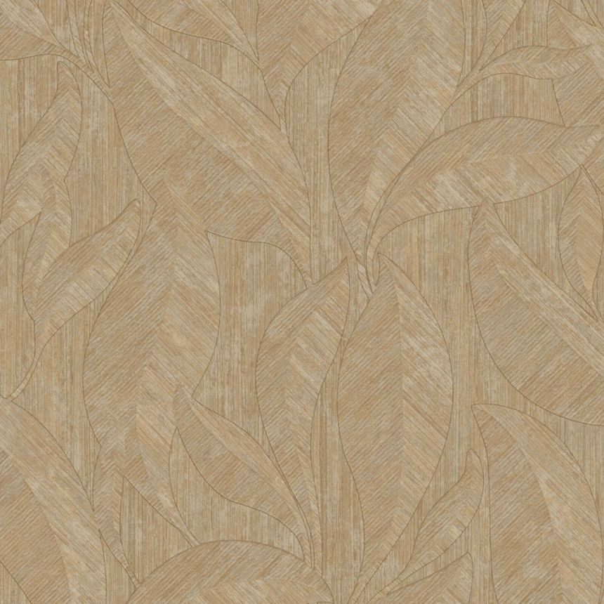 Luxury wallpaper, brown-beige, leaves, Z20111, Casa Chic, Zambaiti Parati