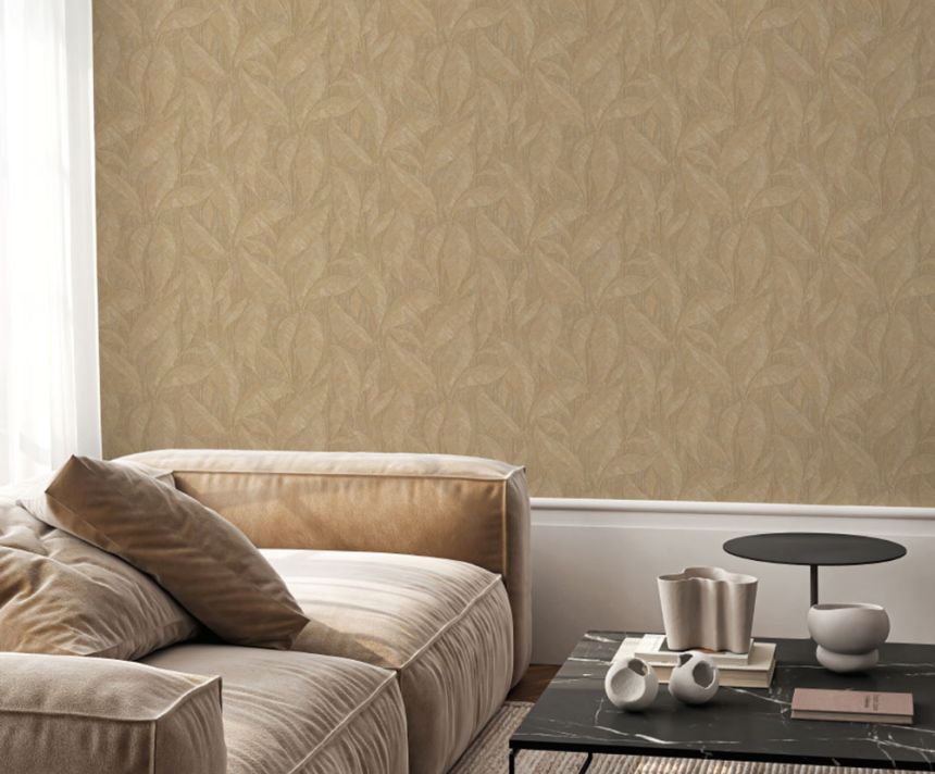 Luxury wallpaper, brown-beige, leaves, Z20111, Casa Chic, Zambaiti Parati