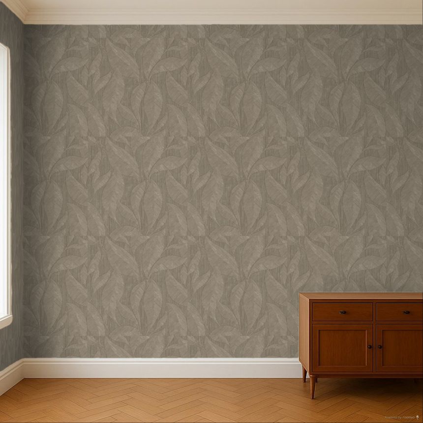 Luxury wallpaper, brown, leaves, Z20115, Casa Chic, Zambaiti Parati