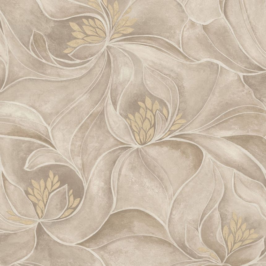 Luxury wallpaper, brown-beige, flowers, Z20121, Casa Chic, Zambaiti Parati