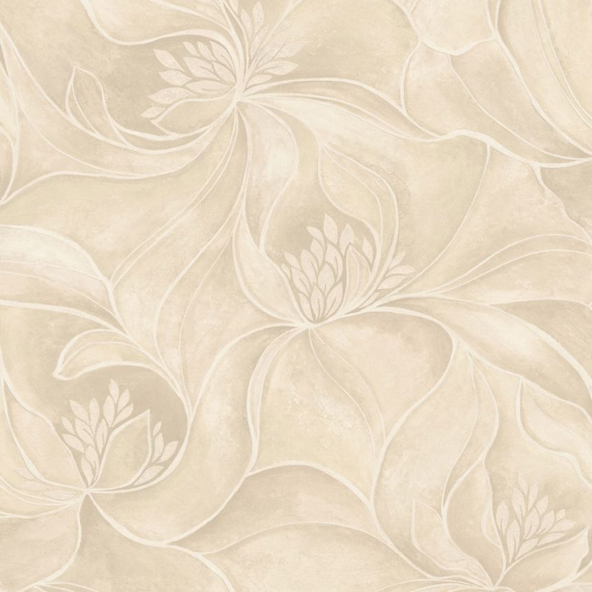 Luxury wallpaper, grey-beige, flowers, Z20124, Casa Chic, Zambaiti Parati