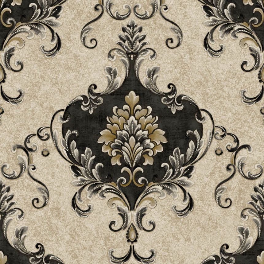 Luxury baroque wallpaper, brown-black, Z20131, Casa Chic, Zambaiti Parati