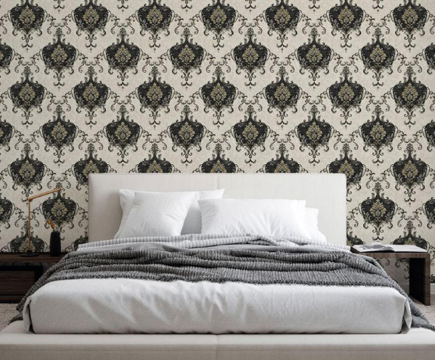 Luxury baroque wallpaper, brown-black, Z20131, Casa Chic, Zambaiti Parati
