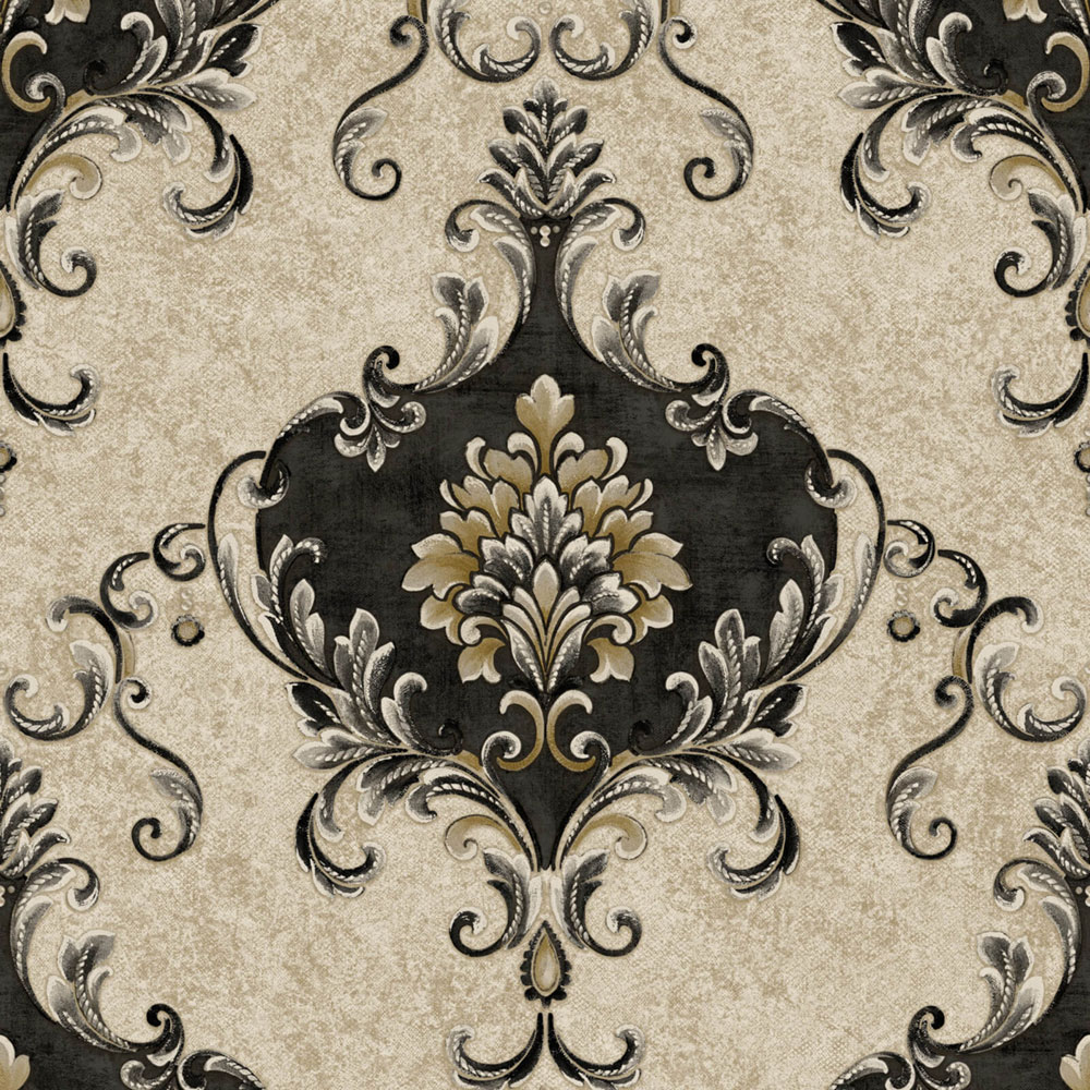 Luxury baroque wallpaper, brown-black, Z20131, Casa Chic, Zambaiti Parati
