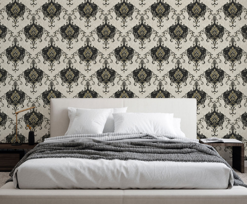 Luxury baroque wallpaper, brown-black, Z20131, Casa Chic, Zambaiti Parati