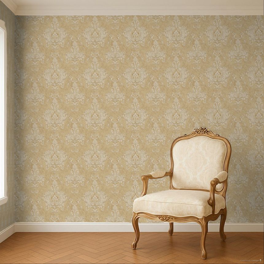 Luxury baroque wallpaper, beige-gold, Z20138, Casa Chic, Zambaiti Parati