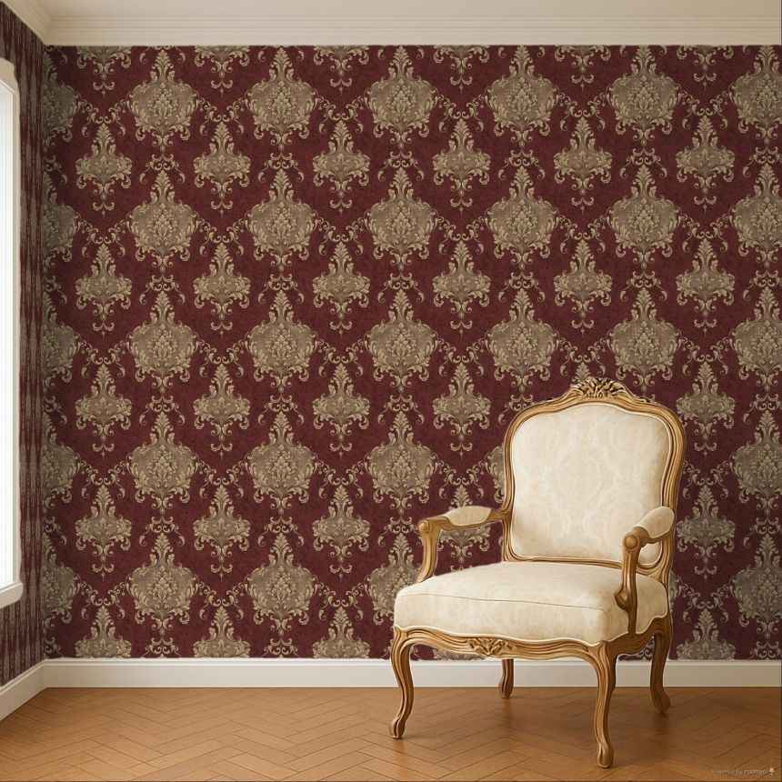 Luxury baroque wallpaper, red-gold, Z20140, Casa Chic, Zambaiti Parati