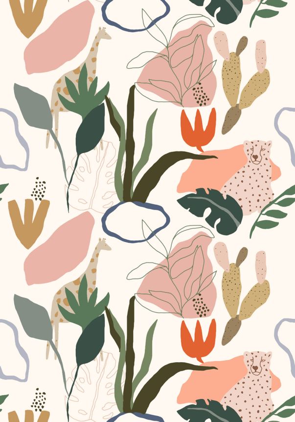 Children’s wallpaper mural, Safari, RB246, Daydreamers, Grandeco