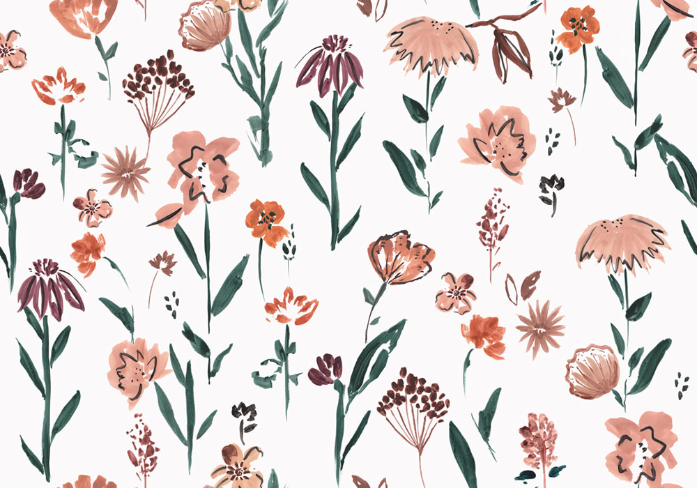 Wallpaper mural, flowers, RB266, Daydreamers, Grandeco