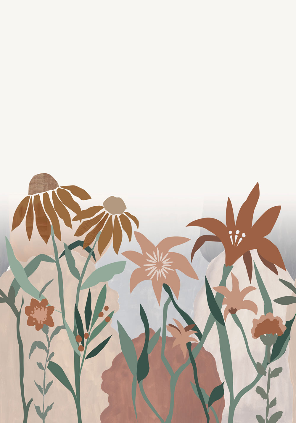 Wallpaper mural, flowers, RB303, Daydreamers, Grandeco