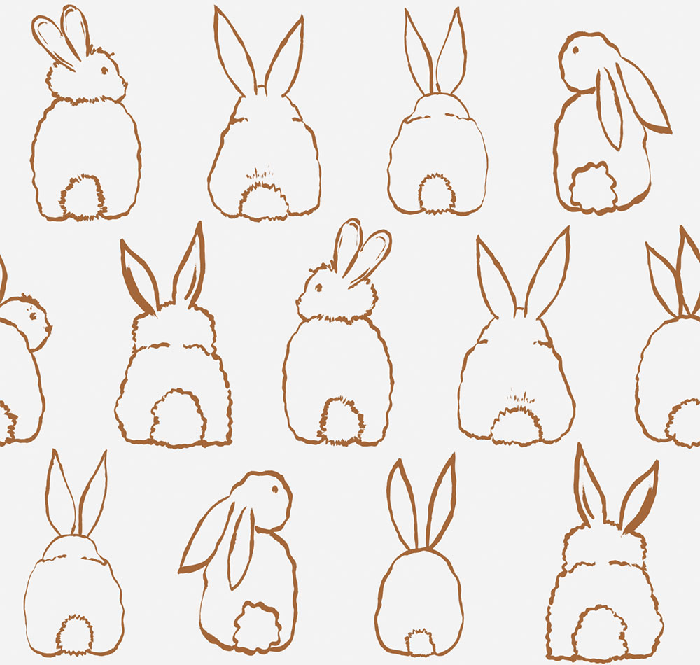 Children’s wallpaper mural, bunnies, RB306, Daydreamers, Grandeco