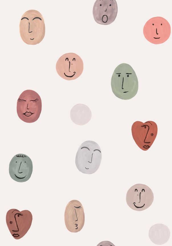 Children’s wallpaper mural, Smileys, RB307, Daydreamers, Grandeco
