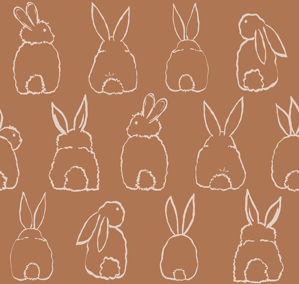 Children’s wallpaper mural, bunnies, RB312, Daydreamers, Grandeco