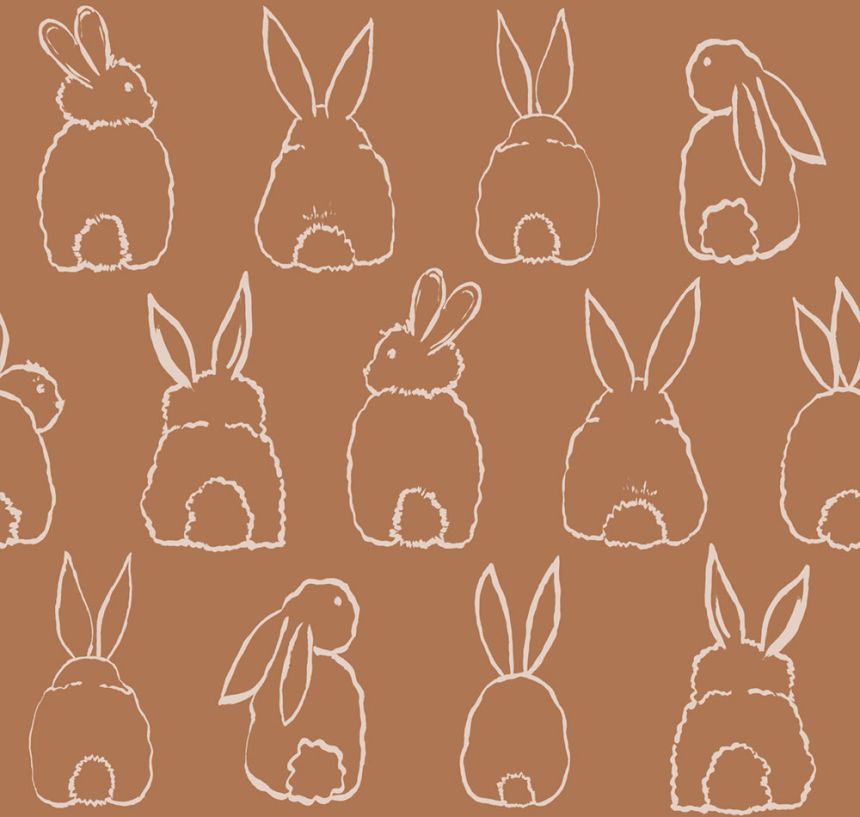 Children’s wallpaper mural, bunnies, RB312, Daydreamers, Grandeco