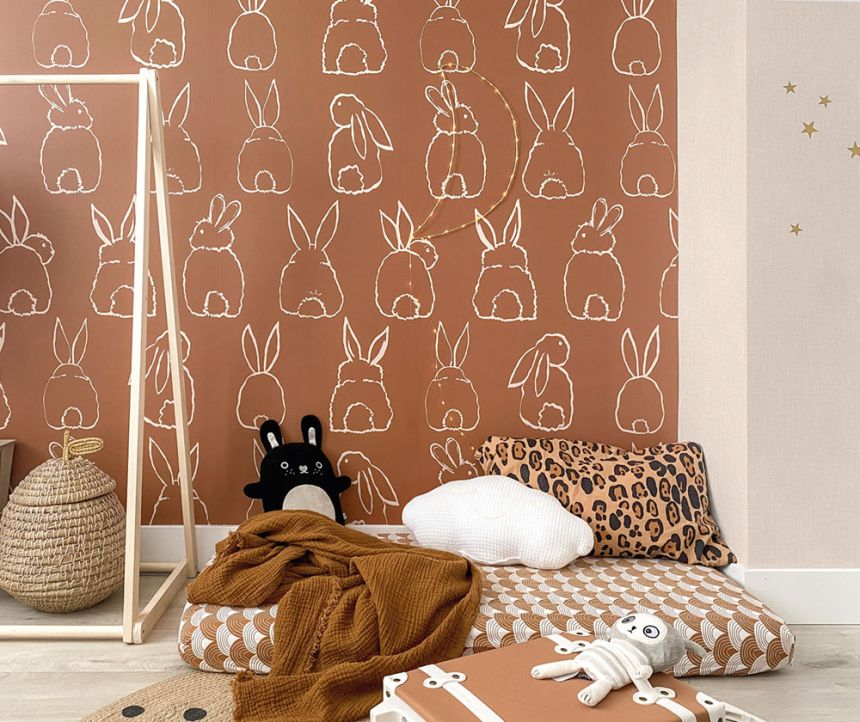 Children’s wallpaper mural, bunnies, RB312, Daydreamers, Grandeco