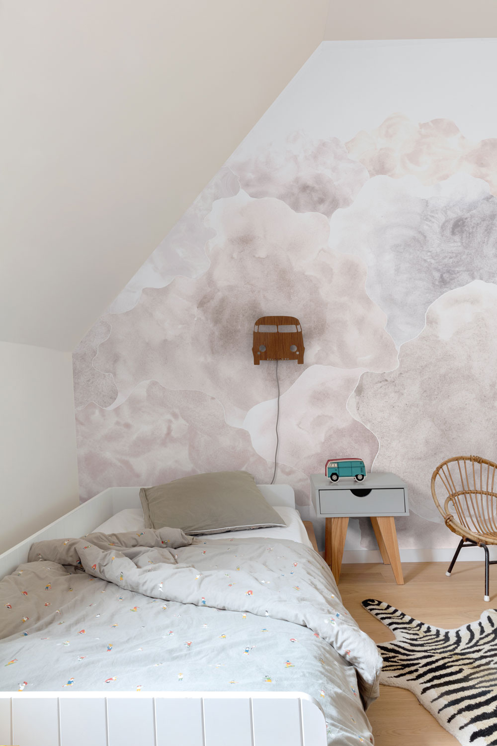Wallpaper mural, grey-brown, clouds, RB315, Daydreamers, Grandeco