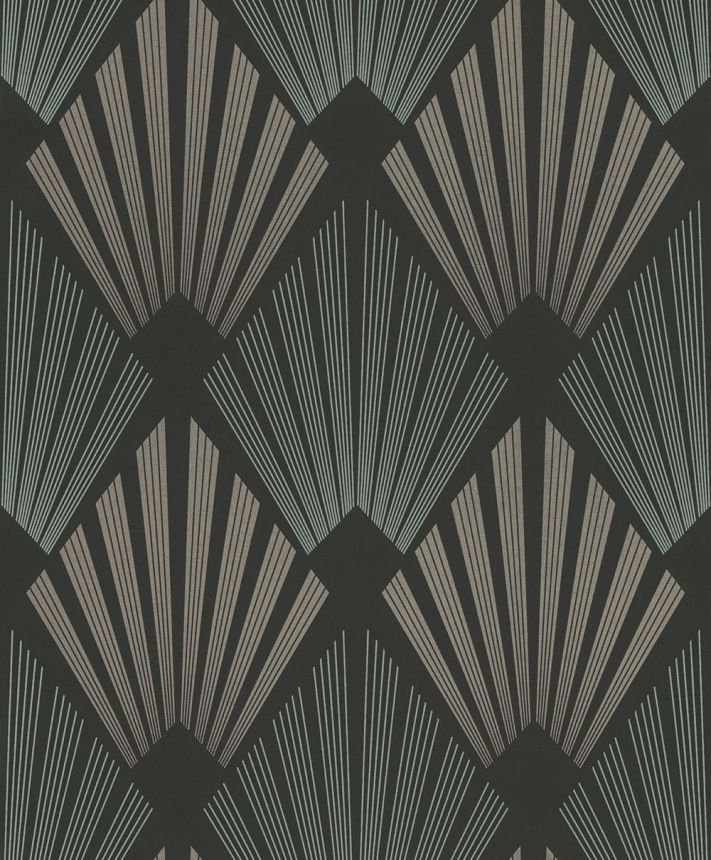 Wallpaper, black, graphic, Art Deco, GAT303, The Texture Book, Masureel