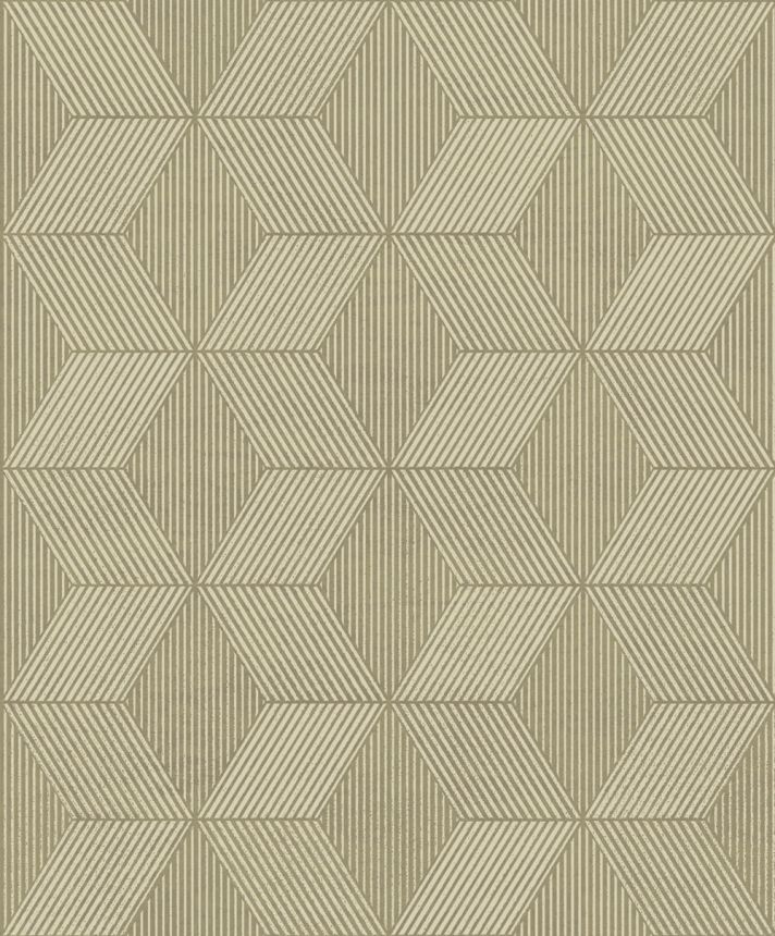 Geometric wallpaper, beige and gold, ORB502, The Texture Book, Masureel