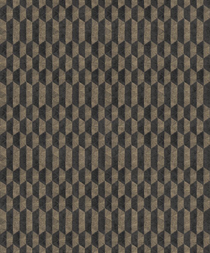 Wallpaper, black and gold, geometric, ORB701, The Texture Book, Masureel