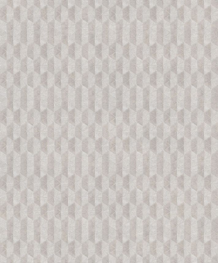 Wallpaper, grey and beige, geometric, ORB705, The Texture Book, Masureel