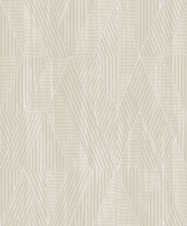 Geometric wallpaper, grey and beige, PRI302, The Texture Book, Masureel
