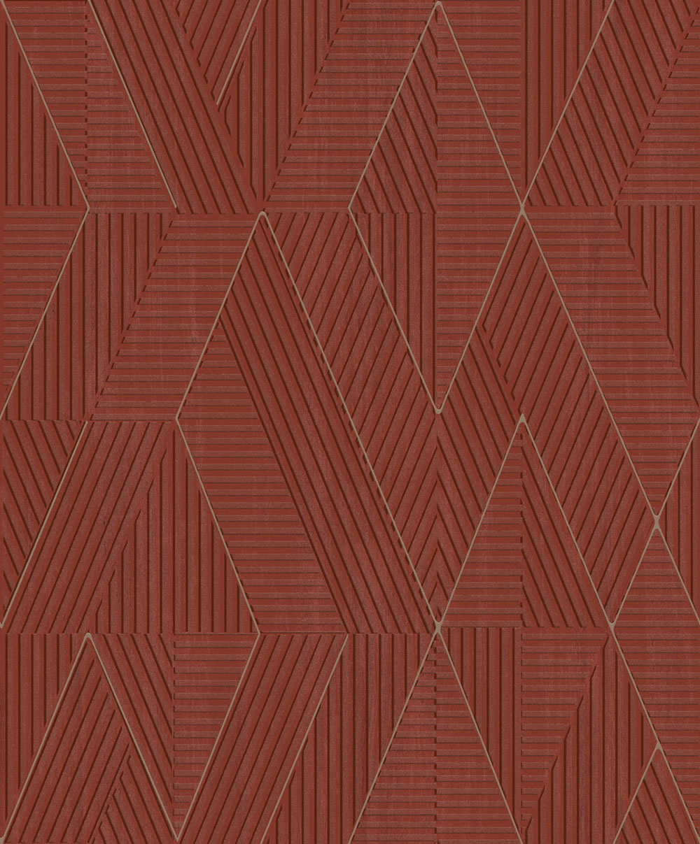 Geometric wallpaper, red, PRI304, The Texture Book, Masureel