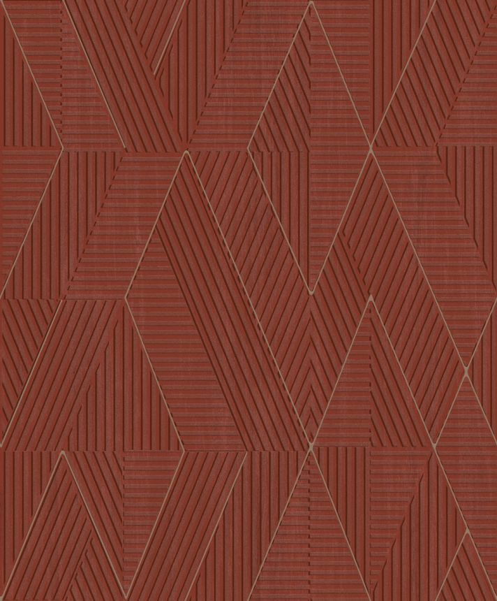 Geometric wallpaper, red, PRI304, The Texture Book, Masureel